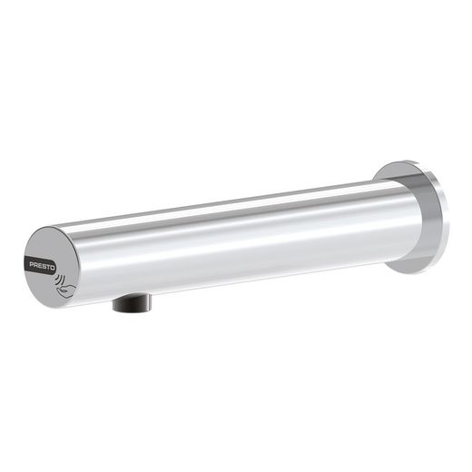 Presto Linea L grifo electronico lavabo integrado un agua mural pila con llaves de paso