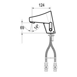 Presto New Touch mezclador cromado pila
