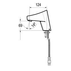 Presto New Touch un agua cromado pila