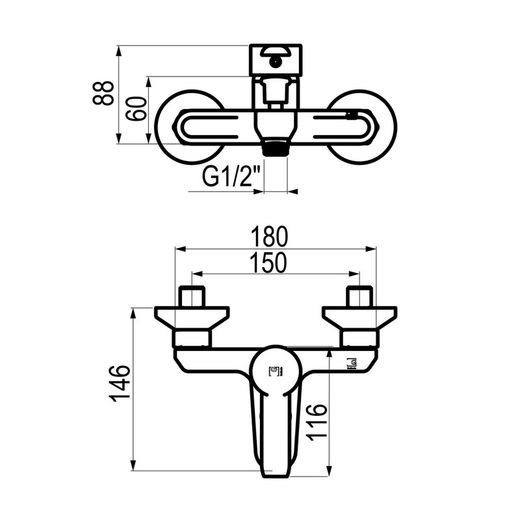 Presto XT Eco-Fusion grifo baño-ducha monomando con accesorios