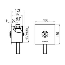 Presto XT IE 2D mármol negro sin llave de paso