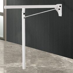Barra de apoyo abatible mural-suelo inox blanco Presto Equip