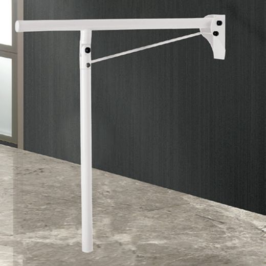 Barra de apoyo abatible mural-suelo inox blanco Presto Equip
