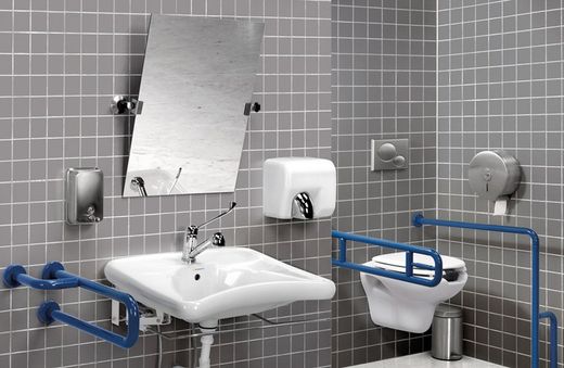 Barra de apoyo abatible nylon 800 mm Presto Equip