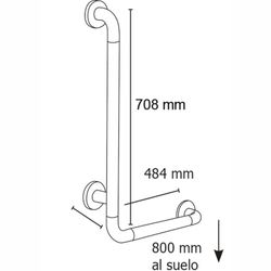 Barra de apoyo ángulo nylon Presto Equip