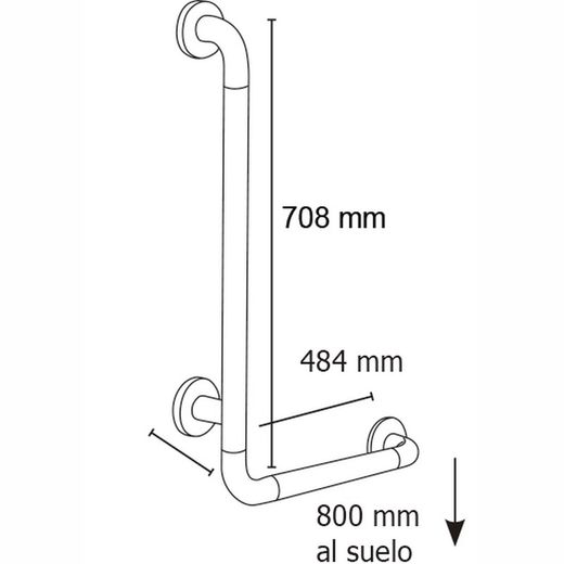 Barra de apoyo ángulo nylon Presto Equip