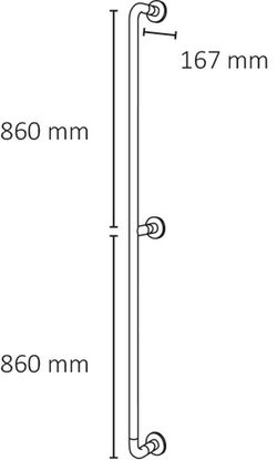 Barra de apoyo mural vertical nylon Presto Equip