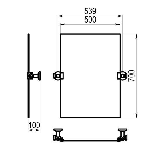Espejo 240 Luxcover mármol blanco Presto Equip