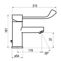 Grifo gerontológico lavabo karim Presto Equip
