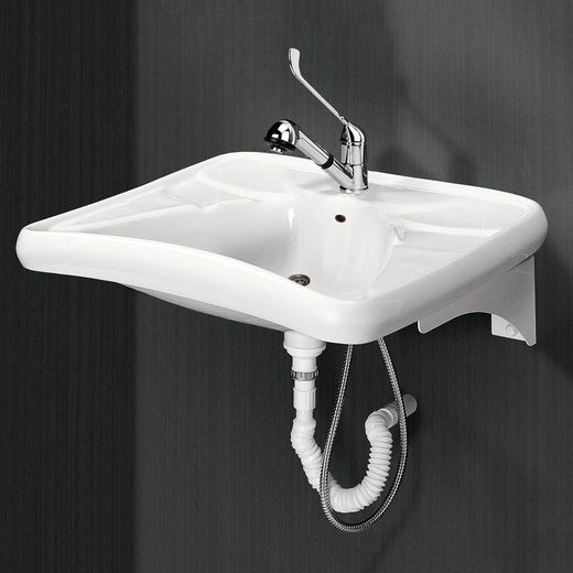 Lavabo fijo Prestosan 861 con grifo Presto Equip