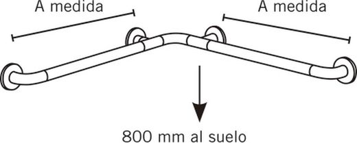 Pasamanos ángulo Prestobar 120 Presto Equip