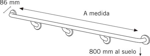 Pasamanos recto Prestobar 110 Presto Equip