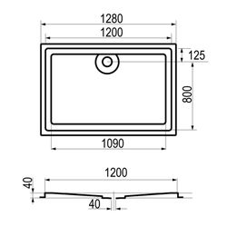 Plato de ducha Prestosan 2620 800x1200 Presto Equip