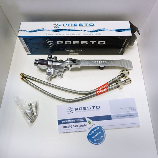 Grifo mezclador pulsador pedal 570 montaje suelo