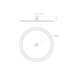 Rociador De Ducha De Metal Xxl Extraplano Ø400mm, Cromado