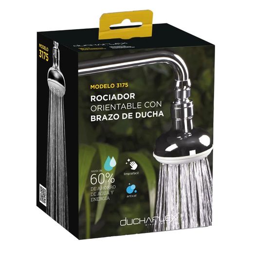 Rociador orientable con brazo de ducha