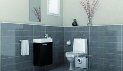 triturador y bomba para wc y lavabo. Permite montar un aseo en espacio sin evacuación tradicional