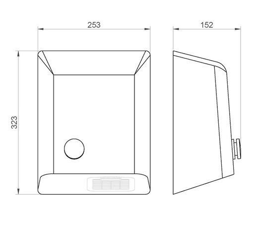 Secamanos BIGFLOW pulsador carcasa INOX blanco