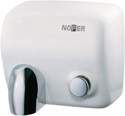 Secamanos CYCLON pulsador carcasa INOX blanco
