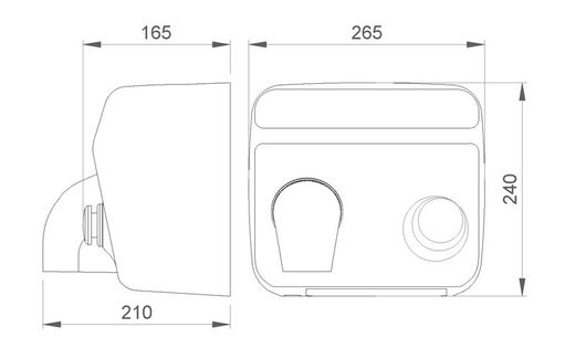 Secamanos CYCLON pulsador carcasa INOX blanco