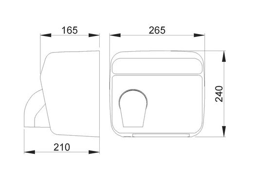 Secamanos CYCLON sensor carcasa INOX satinado