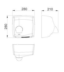 Secamanos WINDFLOW carcasa INOX brillo