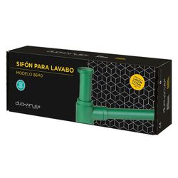 Sifón redondo verde mate perlado