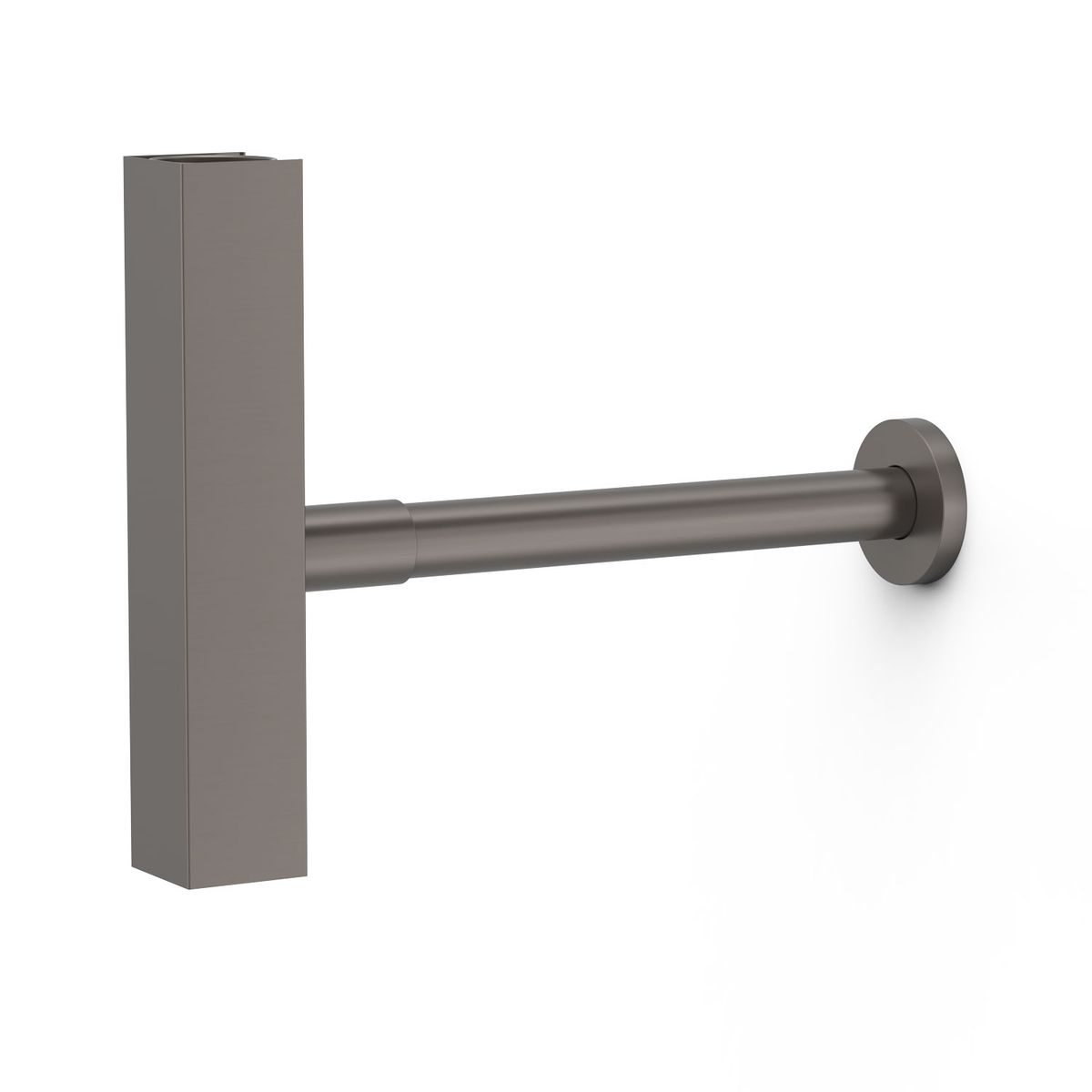 Sifón telescópico cuadrado inspeccionable con faldón para lavabo