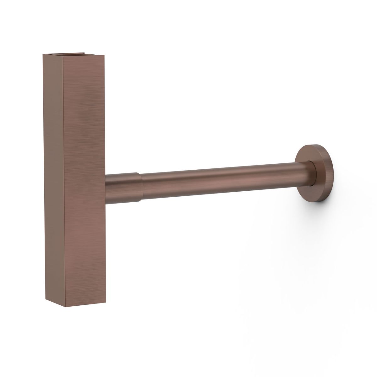 Sifón telescópico cuadrado inspeccionable con faldón para lavabo