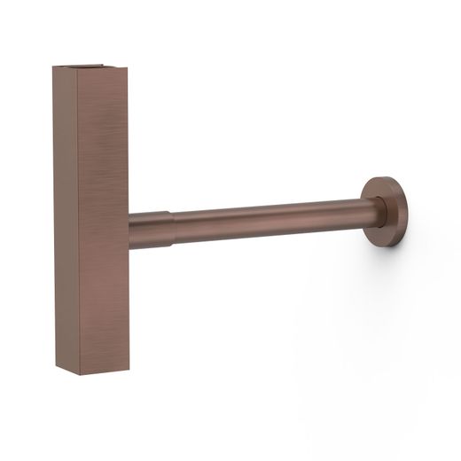 Sifón telescópico cuadrado inspeccionable con faldón para lavabo