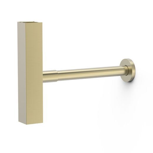 Sifón telescópico cuadrado inspeccionable con faldón para lavabo