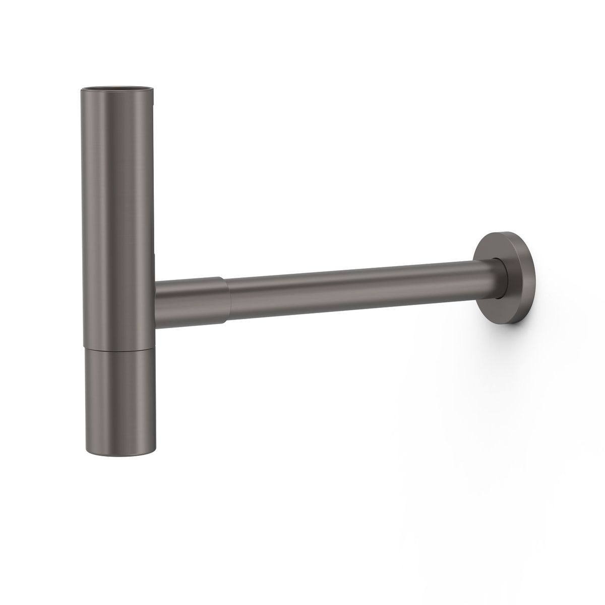 Sifón telescópico redondo inspeccionable con faldón para lavabo