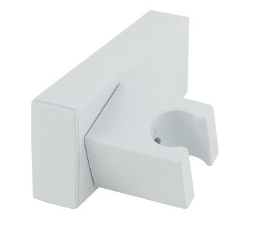 SOPORTE DUCHA CUADRADO PLASTICO BLANCO MATE
