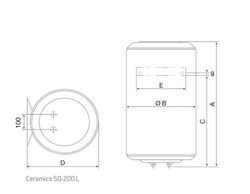 Termo eléctrico Premium Ceramics 100 litros