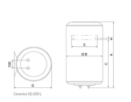 Termo eléctrico Premium Ceramics 100 litros