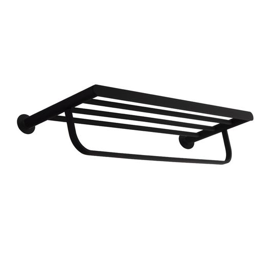 Toallero tamaño XL para baño con sistema de instalación Dual, Negro Mate