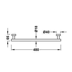 Toallero 480 mm.