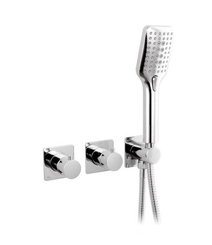 TRIM EMPOTRADO DUCHA HORIZONTAL DE 2 SALIDAS CON PLAFONES