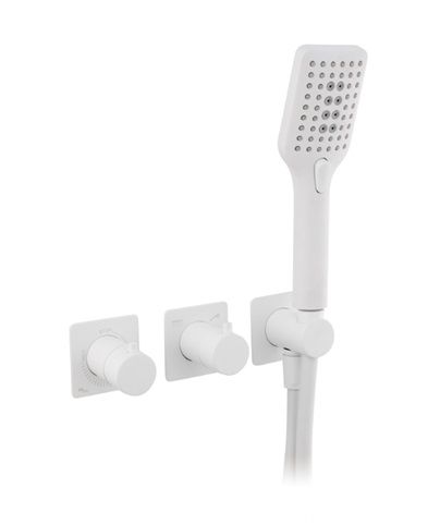 TRIM EMPOTRADO DUCHA HORIZONTAL DE 3 SALIDAS CON PLAFONES