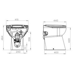 Inodoro con triturador incorporado Dual Flush
