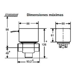 Válvula 3 vías 230v 3/4" 7kvs micro spdt