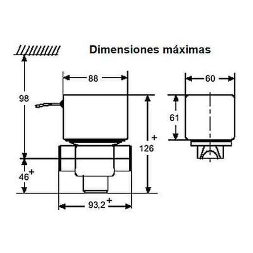 Válvula 3 vías 230v 3/4" 7kvs micro spdt