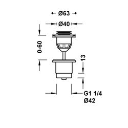 Válvula de desagüe Click‑clack Simple‑rapid para lavabo