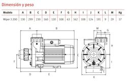 Bomba centrífuga monoetapa Wiper 3 200 Espa